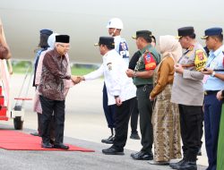 Pj Gubernur Andap Budhi Revianto Sambut Kedatangan Wapres RI Ma’ruf Amin di Sultra