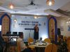 Kepala Divisi Corporate Secretary, Wa Ode Nurhuma saat memberikan sambutan pada acara buka puasa bersama awak media bertempat di Sky Poll Claro Kendari.