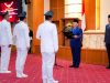 Pj Gubernur Sultra, Andap Budhi Revianto secara resmi melantik tiga Pj Bupati di Ruang Pola Kantor Gubernur Sultra, Selasa (28/5)