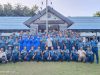 Foto bersama Danlanal Kendari, Kolonel Laut (P) I Gede Dharma Yoga dan Dr Aqua Dwipayana pada kegiatan The Power of Togetherness.