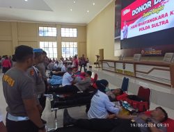 Peringanti Hari Bhayangkara ke-78, Personel Polresta Kendari Ikuti Kegiatan Donor Darah