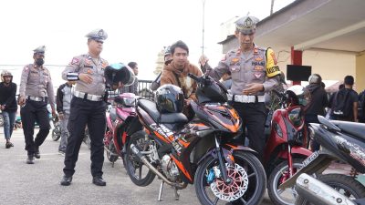 Tekan Angka Pelanggaran dan Kecelakaan Lalulintas, Satlantas Polresta Kendari Razia Kendaraan