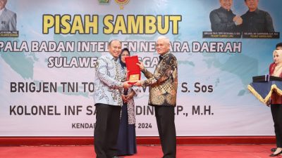 Pisah Sambut Kabinda Sultra, Pj Gubernur Harap Sinergi Antara Pemprov dan Forkopimda Tetap Terjaga