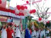 Pj Gubernur Sultra, Andap Budhi Revianto saat membuka lomba olahraga di Distanak Sultra dalam rangka memperingati HUT RI ke-79.