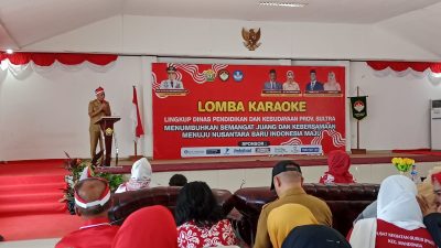 Semarak HUT RI ke-79, DWP Dikbud Sultra Gelar Lomba Karaoke Diikuti Ratusan Peserta