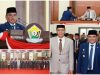 Pj Gubernur Sultra Andap Budhi Revianto, saat menghadiri Rapat Paripurna yang diselenggarakan oleh DPRD Provinsi Sultra dengan agenda mendengarkan Pidato Kenegaraan Presiden Republik Indonesia Joko Widodo secara virtual dalam rangka HUT ke-79 kemerdekaan Republik Indonesia, Jumat (16/8).