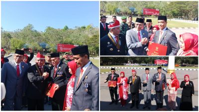 Sekda Asrun Lio Terima Penghargaan Satyalancana Karya Satya dari Presiden Joko Widodo di HUT RI ke-79
