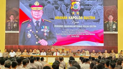 Jelang Pilkada Serentak 2024, Kapolda Sultra Berikan Pengarahan Kepada Bhabinkamtibmas