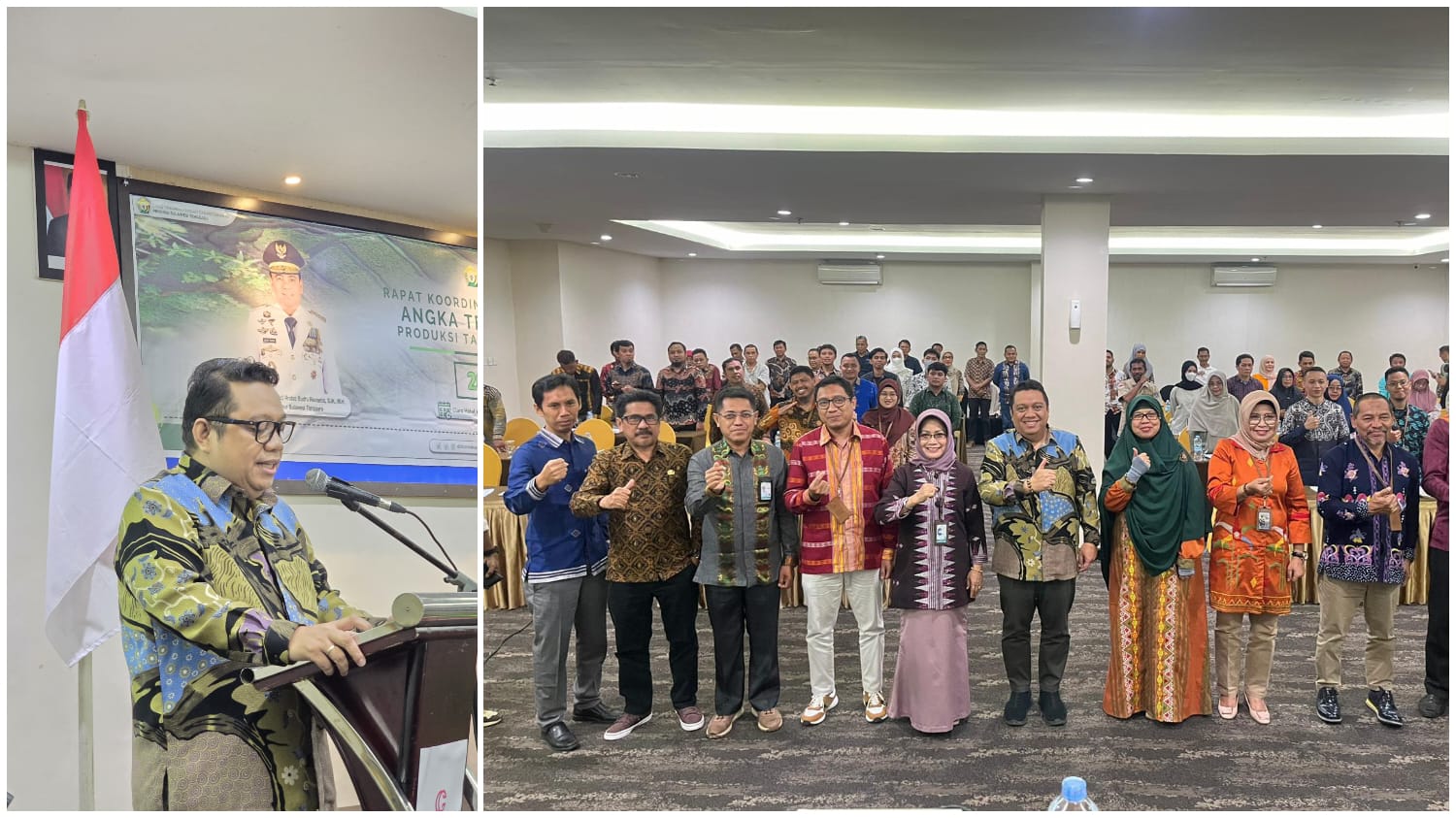 Suasana Rakor Peyusunan Angka Tetap (ATAP) Produksi Tanaman Pangan Tahun 2023, bertempat di Hotel Claro Kendari, Kamis (29/8).