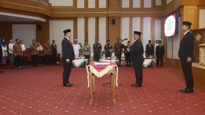 Pj Gubernur Andap Kukuhkan dan Pimpin Sertijab Kepala Perwakilan BPKP Sultra