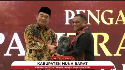 Raih Paritrana Award 2024, Muna Barat Jadi Kabupaten Terbaik Inovasi Zona Sulawesi