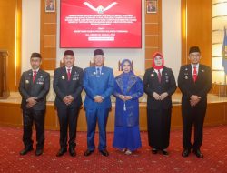 Sekda Sultra Serahkan SK Perpanjangan Jabatan Pj Wali Kota Baubau dan Kukuhkan Pjs Bupati Muna, Koltim dan Konut