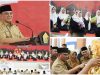 Pj Gubernur Sultra, Andap Budhi Revianto, saat menghadiri peringatan Maulid Nabi Muhammad SAW 1446 H bertempat di Aula Bahteramas, Kantor Gubernur Sultra. 