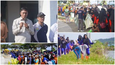 Dipimipin Pj Bupati Kolut, Ribuan Pelajar SMA/SMK Bersihkan Kawasan Masjid Agung dan Bypass Lasusua