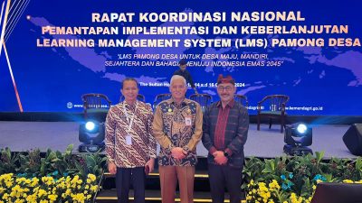 Wakili Pj Gubernur, Sekda Sultra Hadiri Peresmian LMS Pamong Desa, Dirangkaikan Rakornas Keberlanjutan LMS Pamong Desa Tahun 2024