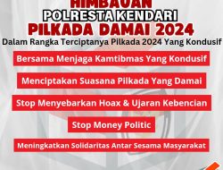 Polresta Kendari Keluarkan Himbauan Pilkada Damai 2024
