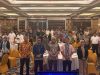Mewakili Pj Gubernur, Andap Budhi Revianto, Sekda Sultra, Asrun Lio saat memberikan sambutan sekaligus membuka secara resmi kegiatan pembinaan penyedia e-katalog lokal lingkup Pemprov Sultra.