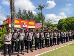 Polresta Kendari Laksanakan Apel Pengecekan Kesiapan Pengamanan Tahapan Pemungutan Suara