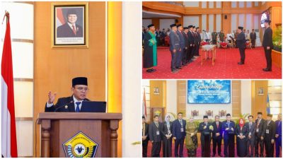 Lantik KPID Sultra dan Luncurkan Proyek Perubahan PKN II, Pj Gubernur Andap : Berikanlah Pengabdian yang Terbaik