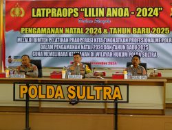 Dirlantas Polda Sultra Pimpin Latpraops Lilin Anoa 2024 untuk Pengamanan Nataru