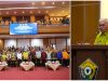 Suasana kongres nasional III dan seminar nasional Ikatan Alumni Pendidikan Bahasa Inggris (IKADIBING FKIP- UHO), belum lama ini, di Kendari. Nampak Ketua Umum IKADIBING FKIP-UHO, Drs H Asrun Lio MHum PhD saat menyampaikan sambutannya.