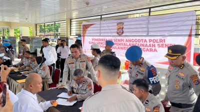 Cegah Penyalahgunaan, Polda Sultra Gelar Pemeriksaan Senpi dan Psikologi Personel