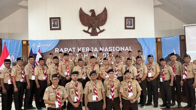 Konsolidasi Organisasi, Kwarda Sultra Pimpinan Asrun Lio Ikut Sukseskan Rakornas Gerakan Pramuka
