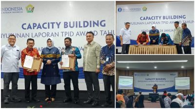 Penandatanganan Kerjasama Daerah antara Kabupaten Buton Utara dan Kabupaten Konawe pada kegiatan capacity building penyusunan laporan kinerja TPID 2024.