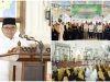Pj Gubernur Sultra, Andap Budhi Revianto, saat menghadiri peringatan Isra Mikraj Nabi Muhammad SAW 1446 Hijriah yang dirangkaikan dengan Doa Bersama untuk Sultra dan Indonesia bertepat di Masjid Raya Al Kautsar Kendari.