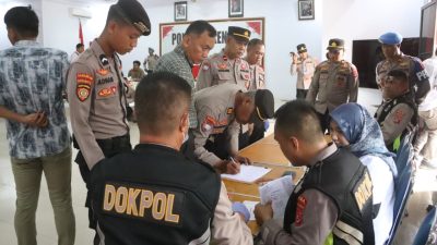 Hindari Penyalahgunaan Narkoba Dilingkungan Polri, Puluhan Personil Polresta Kendari Laksnakan Pengecekan Urine Serentak