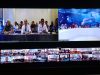 Gubernur Sultra, Andi Sumangerukka (ASR) saat menghadiri rapat koordinasi (Rakor) secara virtual yang dihadiri oleh seluruh OPD Pemprov Sultra.