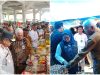 Sekda Sultra Asrun Lio bersama TPID saat menggelar sidak ke sejumlah pasar tradisional, distributor bahan pokok, serta retail modern di Kota Kendari, Selasa (25/2)