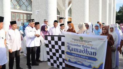Sekda Sultra Lepas Peserta Kirab Ramadan dan Tabliq Akbar