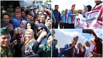 Ribuan Siswa dan Guru Antusias Sambut Gubernur Andi Sumangerukka dan Wagub Hugua
