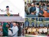 Gubernur Sultra, Andi Sumangerukka bersama Wakil Gubernur Hugua, saat melaksanakan sholat Isya dan tarawih berjamaah di Masjid Raya Al-Kautsar Kendari. (FOTO: Biro Adpim Sultra)
