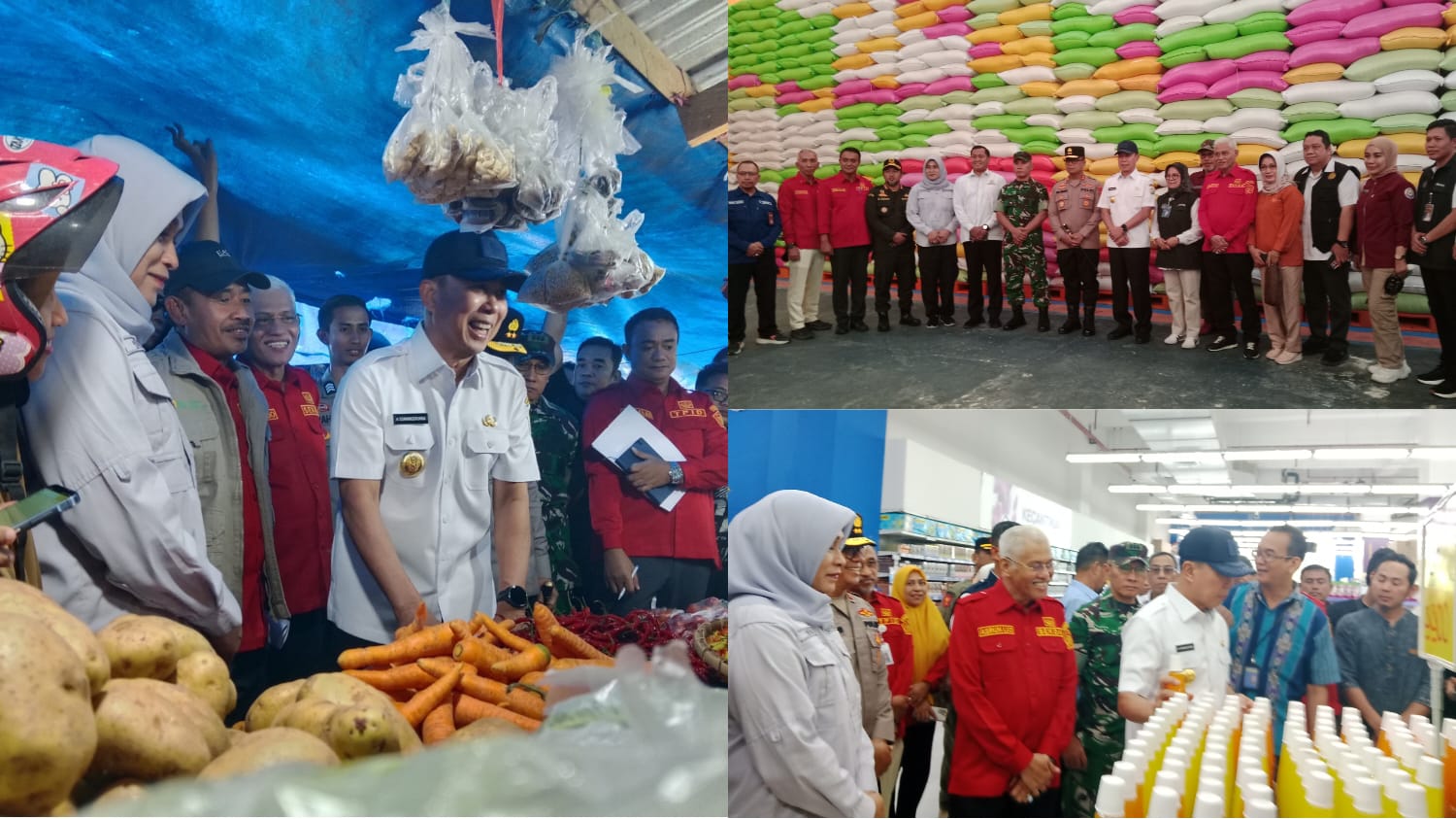 Gubernur Sultra, Andi Sumangerukka (ASR) bersama TPID dan Kapolda Sultra melakukan sidak ke pasar-pasar dan distributor bahan pokok di Kota Kendari guna memastikan stabilitas harga serta ketersediaan stok menjelang Idulfitri, Jumat (14/3).