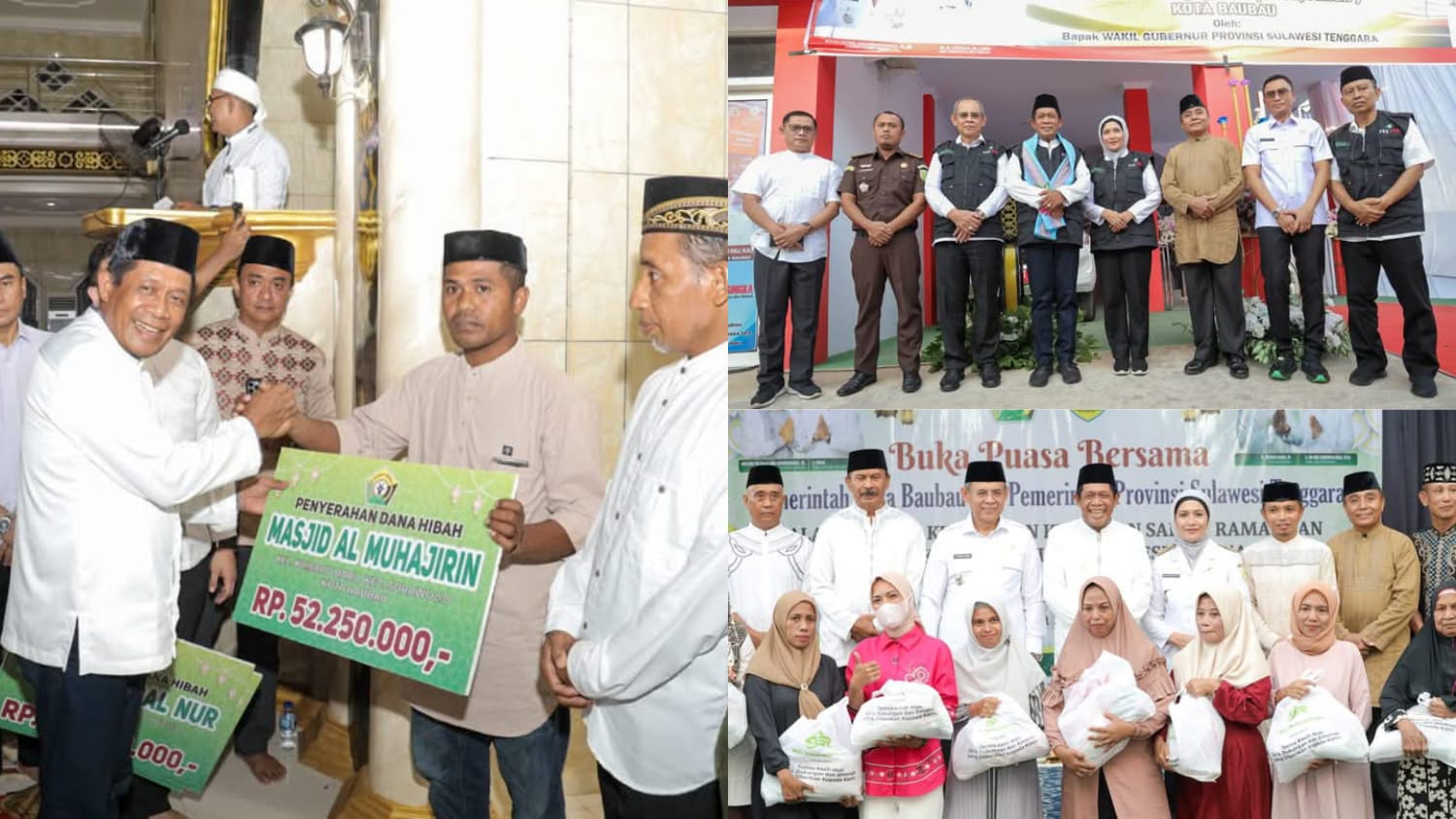 Wakil Gubernur Sulawesi Tenggara, Hugua, bersama rombongan saat melaksanakan Safari Ramadan di Kota Baubau. (Dok. Istimewa)