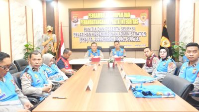 Biro SDM Polda Sultra Gelar Pengambilan Sumpah dan Penandatanganan Pakta Integritas Peserta PKA 2025 Secara Virtual