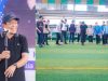 Wagub Sultra, Ir. Hugua, secara resmi membuka event futsal Alumni SMAN 1 Kendari yang diikuti oleh 22 klub dari berbagai angkatan berlangsung di Futsal Kubra 1 Kendari, Rabu (2/4). (FOTO: Biro Adpim Sultra)
