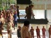 Gubernur Sultra, Andi Sumangerukka didampingi Wakil Gubernur Hugua bersama Sekda Sultra serta Asisten dan Staf Ahli Gubernur saat meninjau Gedung Media Center Pemprov Sultra.