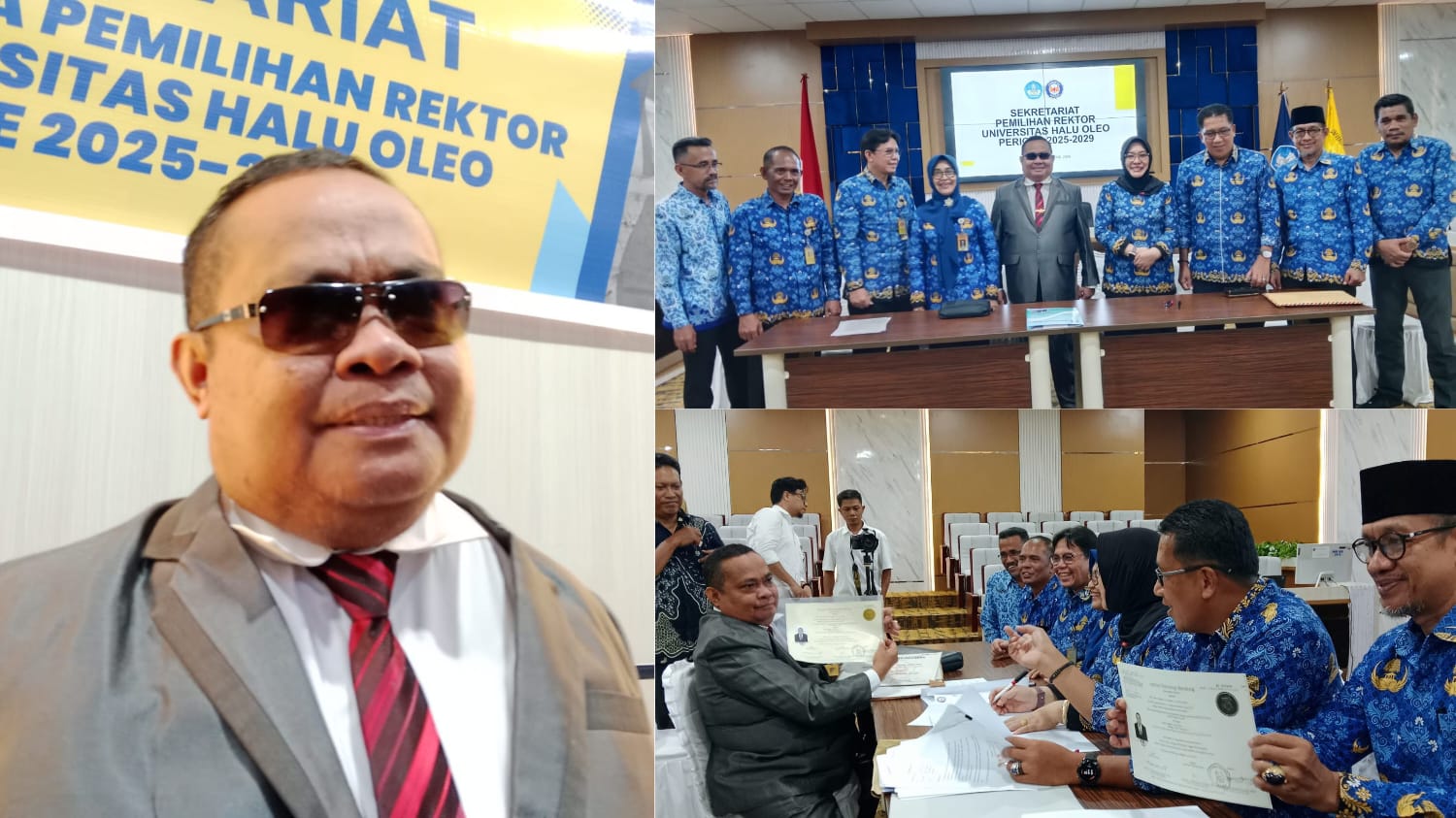 Prof. Dr. Ruslin, S.Pd., M.Si., secara resmi mendaftarkan diri sebagai calon Rektor UHO periode 2025–2029 bertempat di Lantai 4 Gedung Rektorat UHO, Kamis (17/4).