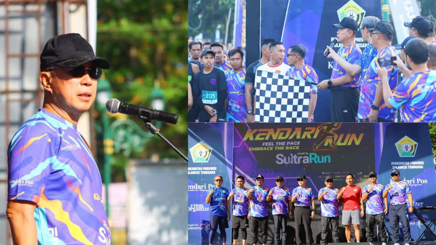 Gubernur Sultra, Mayjen TNI (Purn) Andi Sumangerukka resmi membuka kegiatan Kendari Run Sultra. (Dok. Istimewa) 