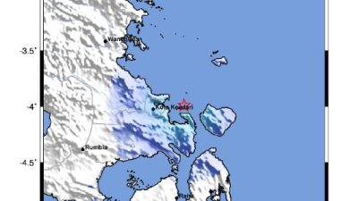 Gempa Bumi Magnitudo 3,7 Guncang Wilayah Kendari, Konawe, dan Konawe Selatan