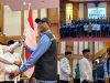 Wagub Sultra, Hugua, secara resmi melepas keberangkatan 41 petugas haji tahun 2025 asal Sultra bertempat di ruang pola Kantor Gubernur Sultra, Rabu (30/4).