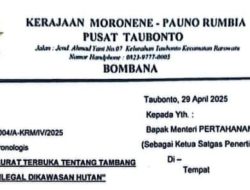 PT PLM Diduga Lakukan Penambangan di Hutan Tanpa PPKH, Kerajaan Moronene Surati Menham RI