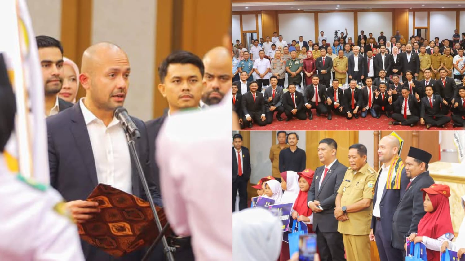 Suasana pelantikan kepengurusan baru BPD HIPMI Sultra periode 2025-2028 bertempat di Ruang Pola Kantor Gubernur Sultra, Senin (5/5).
