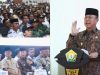 Gubernur Andi Sumangerukka, saat memberikan sambutan peluncuran dan dialog percepatan pembentukan koperasi desa dan kelurahan merah putih bertempat di Aula Bahteramas, Kantor Gubernur Sultra, Minggu (25/5).