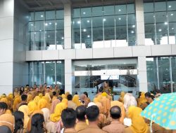 Cuaca Tak Halangi Apel ASN Sultra, Sekda Asrun Lio : Ini Wujud Komitmen Disiplin