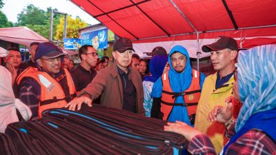 Respons Cepat, Gubernur Sultra Tinjau Langsung Lokasi Banjir di Lepo-Lepo Kendari