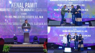 Wagub Sultra Hugua Hadiri Kenal Pamit Komandan Lanud Halu Oleo